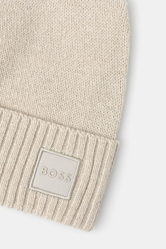 Boss Orange căciulă de lână Akaio_R_Hat 50522447 bej AW25