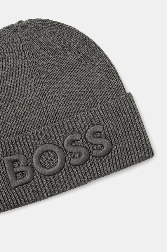 Akcesoria BOSS Orange czapka wełniana Afox_R 50522449 szary