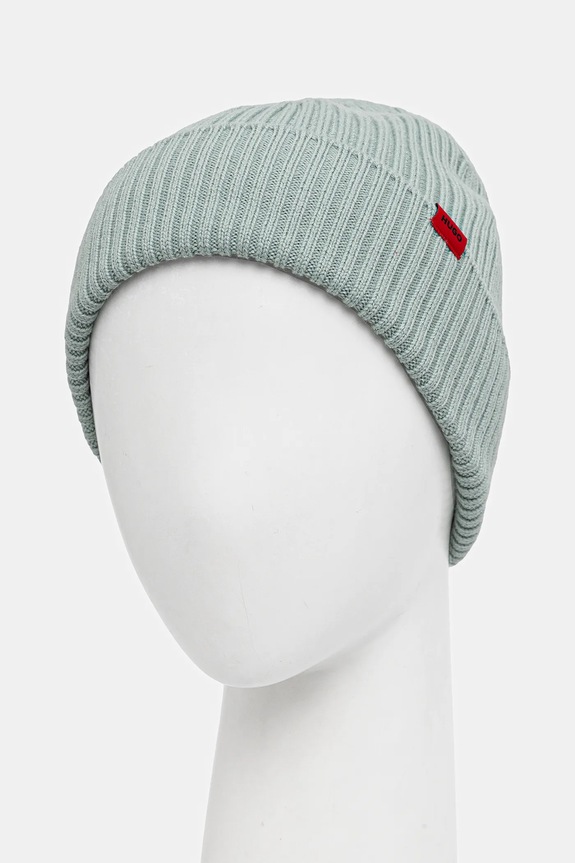 HUGO czapka wełniana Xola 50524570 zielony AW25