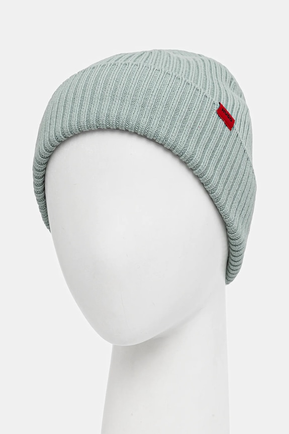 HUGO czapka wełniana Xola 50524570 zielony AW25