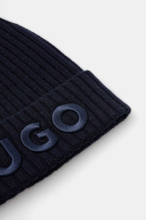 Vlnená čiapka HUGO Unisex-X565-7 50527804 tmavomodrá AW25