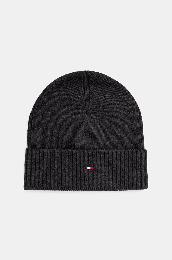 Tommy Hilfiger czapka z domieszką kaszmiru z domieszką wełny szary AM0AM12796