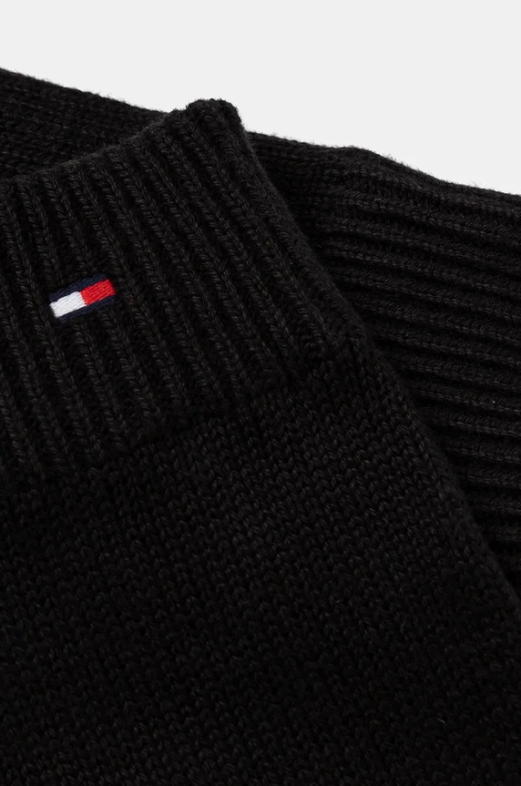 Kapa i rukavice s dodatkom kašmira Tommy Hilfiger AM0AM12938 crna