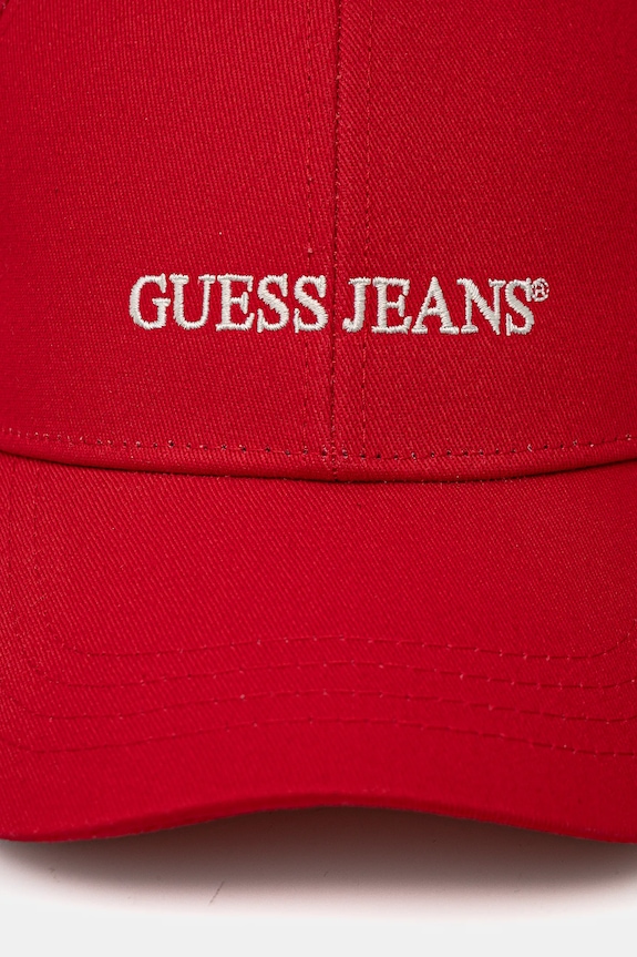 Guess Jeans czapka z daszkiem bawełniana M4BZ26.WF8V1 czerwony SS25