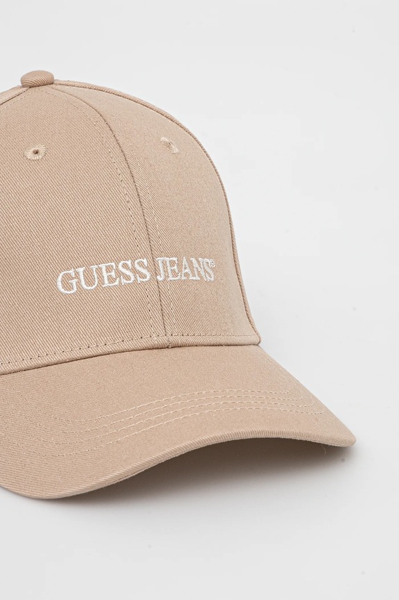 Βαμβακερό καπέλο του μπέιζμπολ Guess Jeans M4BZ26.WF8V1 μπεζ SS25
