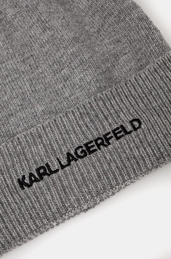 Accesorii Karl Lagerfeld caciula din amestec de lana 246M3320 gri