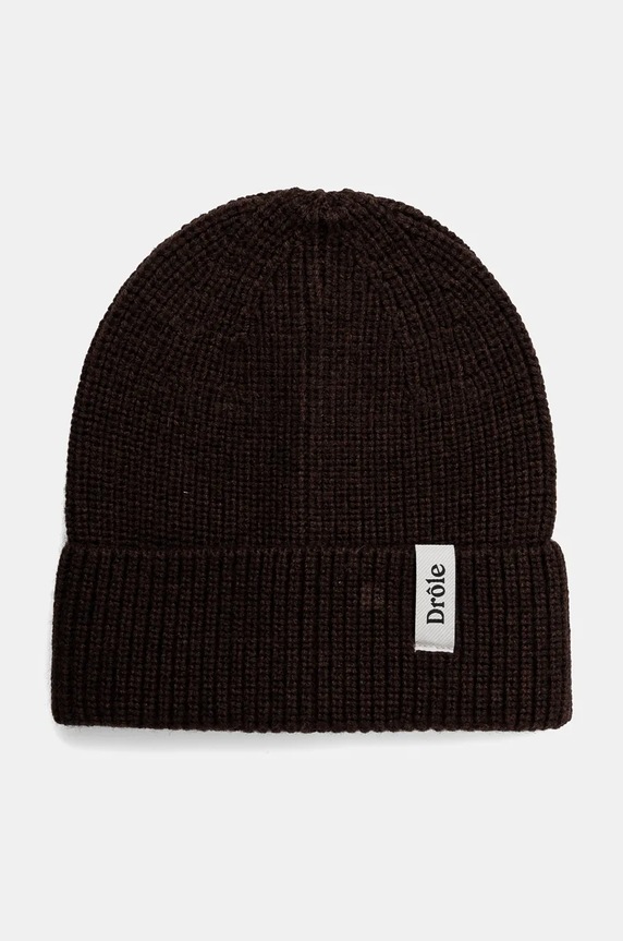 Vlněná čepice Drôle de Monsieur Le Bonnet DrUle vlna hnědá E.BN100.WO007.BN