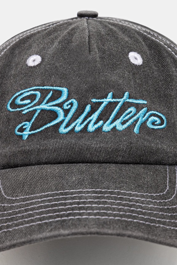Βαμβακερό καπέλο του μπέιζμπολ Butter Goods Jive Pinch Front Cap BG243803 μαύρο AW24