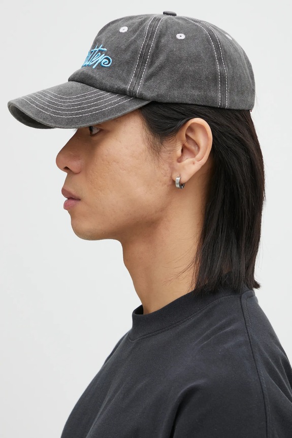 Butter Goods berretto da baseball in cotone Jive Pinch Front Cap BG243803 nero AW24
