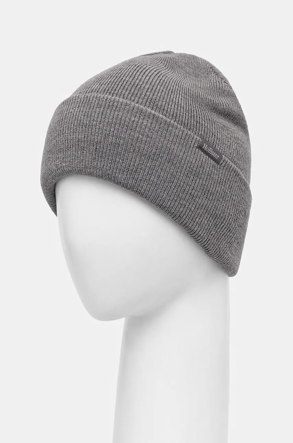 Čiapka Hollister Co. KI312.4035.110 sivá AW24