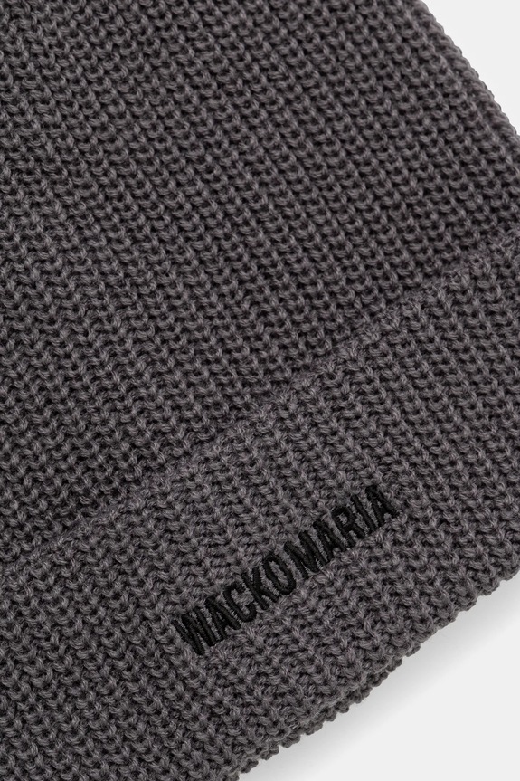 Шапка Wacko Maria Knit Watch Cap 24FW.WMA.CP04 сив AW24