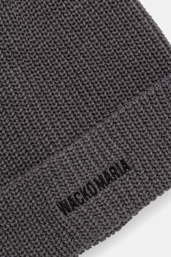 Шапка Wacko Maria Knit Watch Cap 24FW.WMA.CP04 сив AW24