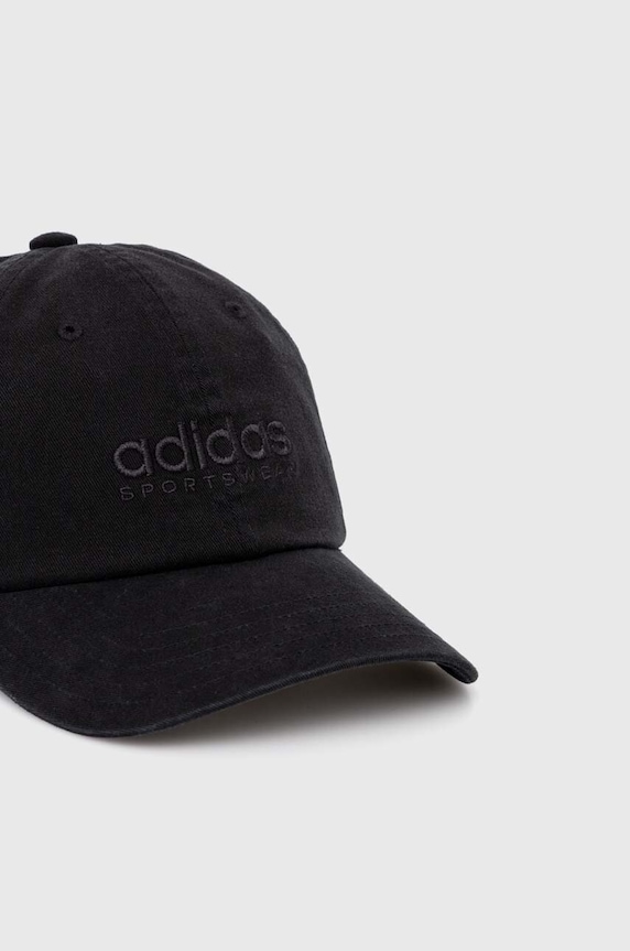 Bavlněná baseballová čepice adidas SPW DAD CAP IT4641 černá SS25