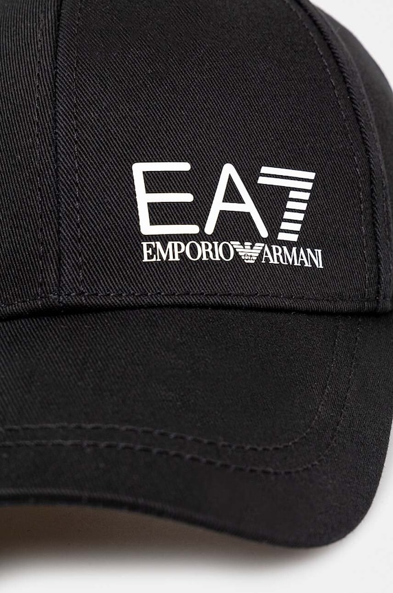 EA7 Emporio Armani șapcă de baseball din bumbac AF11989.7X000005.MC008 negru SS25