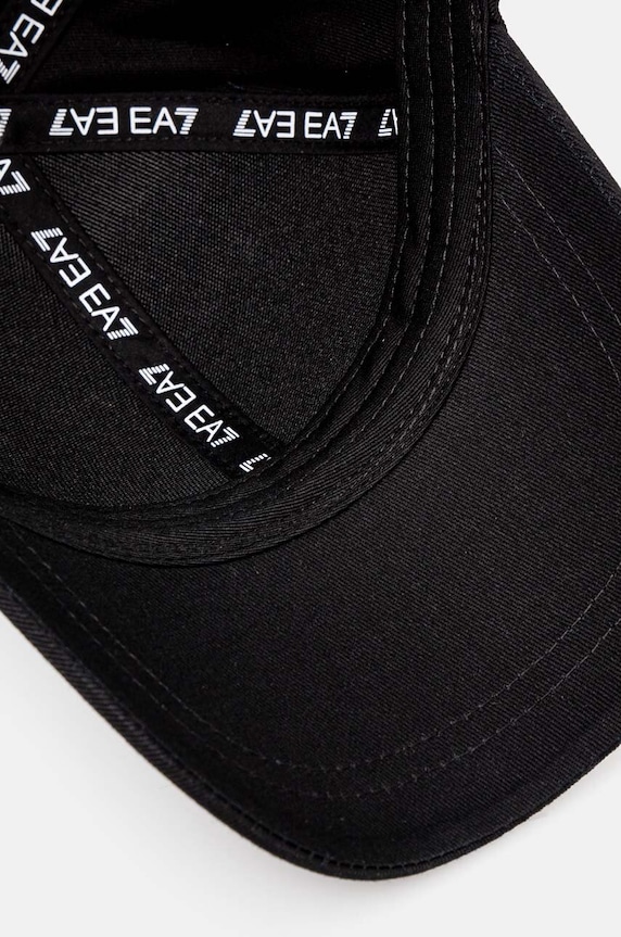 EA7 Emporio Armani șapcă de baseball din bumbac negru AF11989.7X000005.MC008