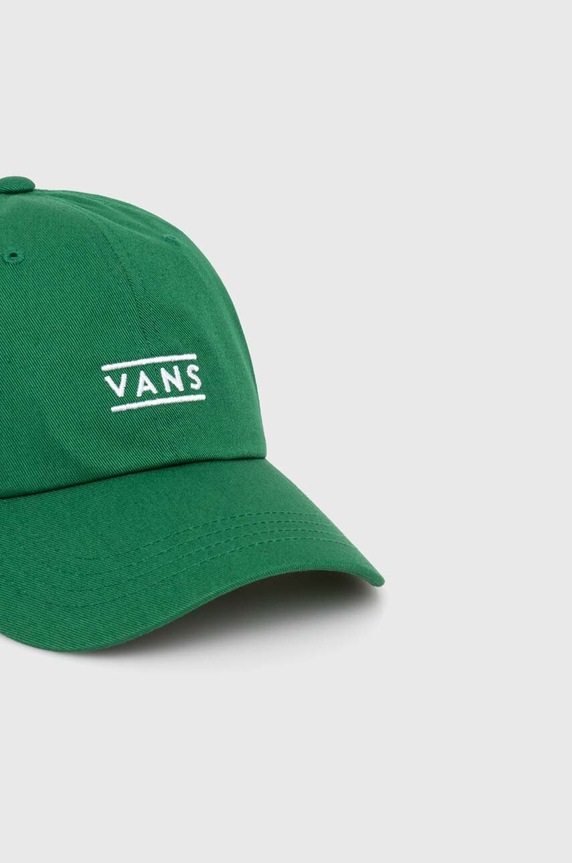Vans czapka z daszkiem bawełniana VN000HS6J5F1 zielony AW24