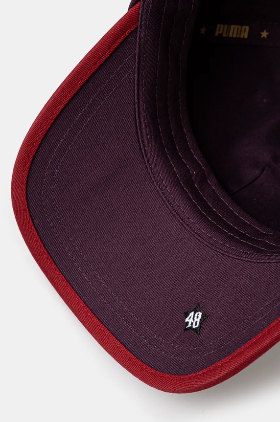 Βαμβακερό καπέλο του μπέιζμπολ Puma Play Paris Retro Club μωβ 025512