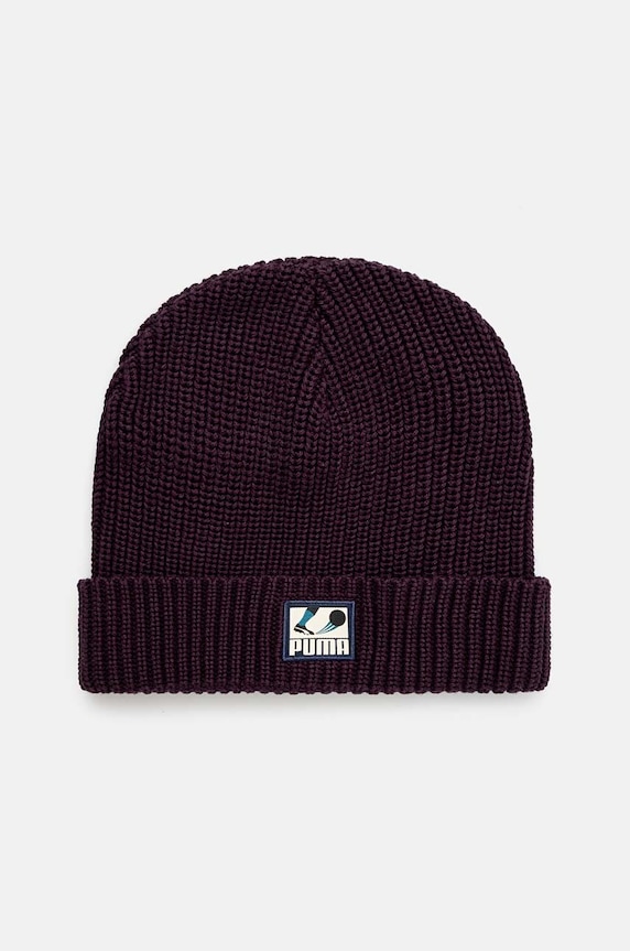 Puma cotton beanie Classics Graphic Short Beanie plain violet 025680