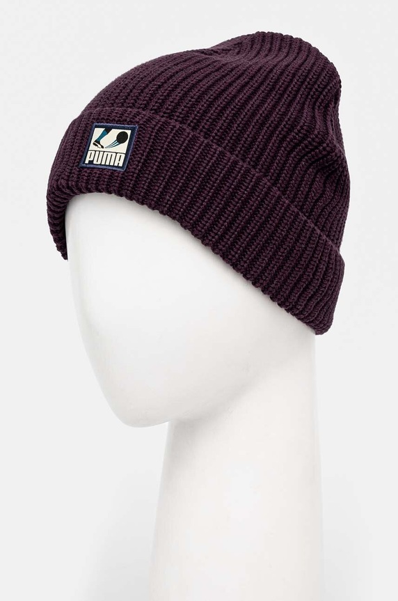 Accessori Puma berretto in cotone Classics Graphic Short Beanie 025680 violetto
