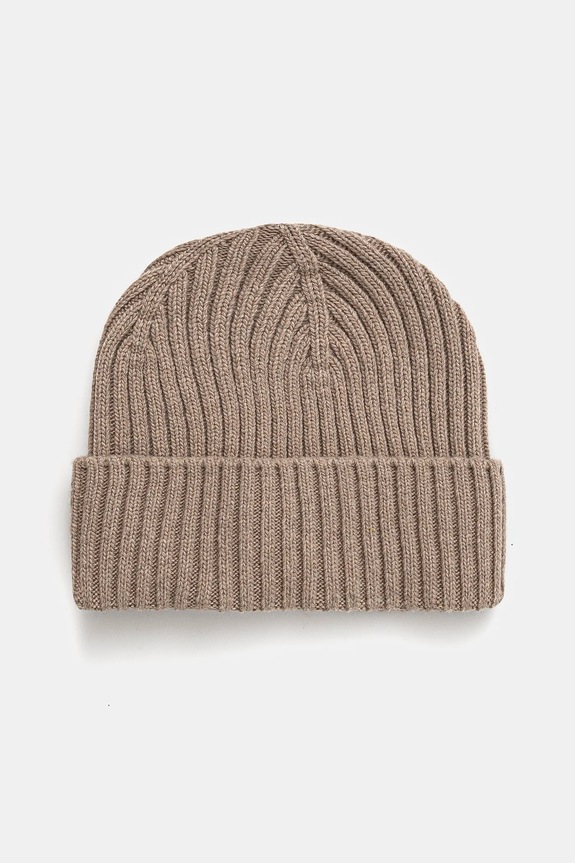 Kapa s dodatkom vune Sisley bez uzorka bež 132HSA00B