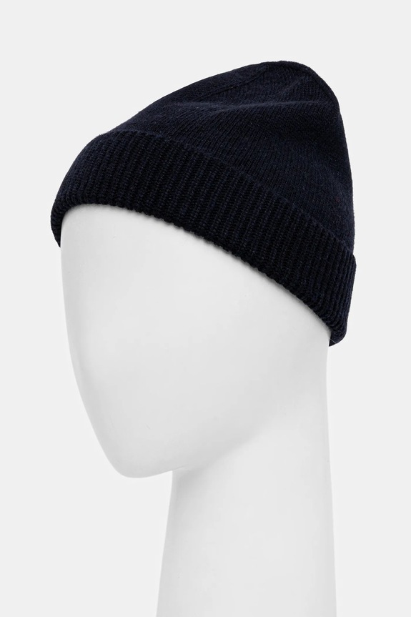 Čiapka s prímesou vlny Sisley 122HM0502 tmavomodrá AW25