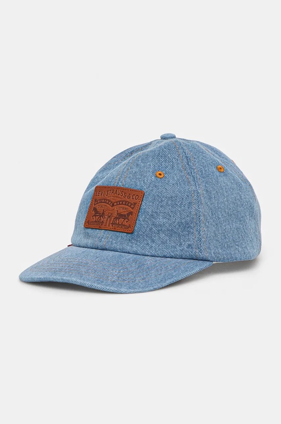Bavlněná baseballová čepice Levi's bavlna modrá 000A9.0008
