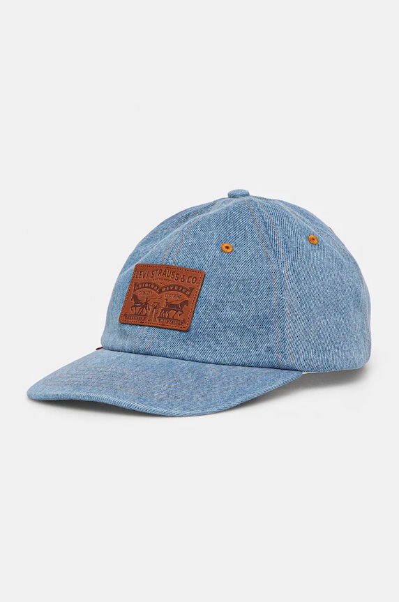 Bavlněná baseballová čepice Levi's bavlna modrá 000A9.0008