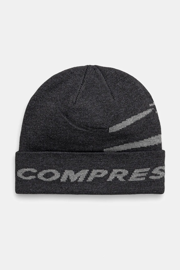 Шапка Compressport Casual средно дебел сив CU00087B