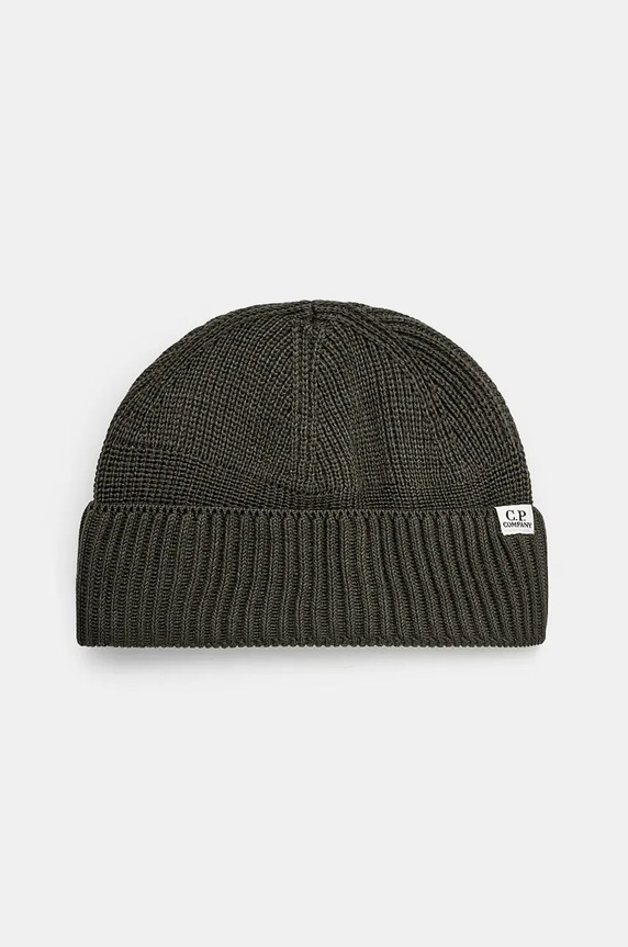 Čepice C.P. Company Knit Cap In Re-Wool vlna hnědá 17CMAC293A006595A