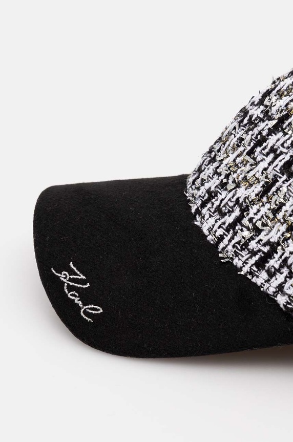 Karl Lagerfeld sapka gyapjú keverékből 246W3409 fekete AW24