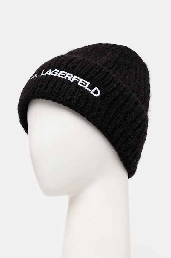 Karl Lagerfeld gyapjú sapka 246W3411 fekete NC24