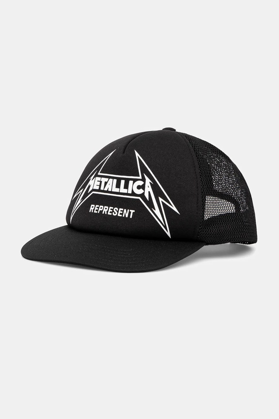 Kapa sa šiltom Represent Metallica Cap print crna MLM802.01