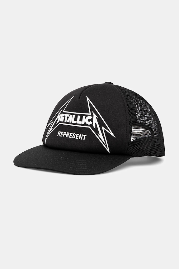 Kapa sa šiltom Represent Metallica Cap print crna MLM802.01