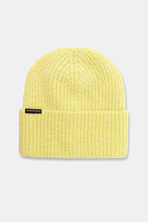 Peak Performance pălărie din amestec de lână Woolblend Hat uni galben G80628