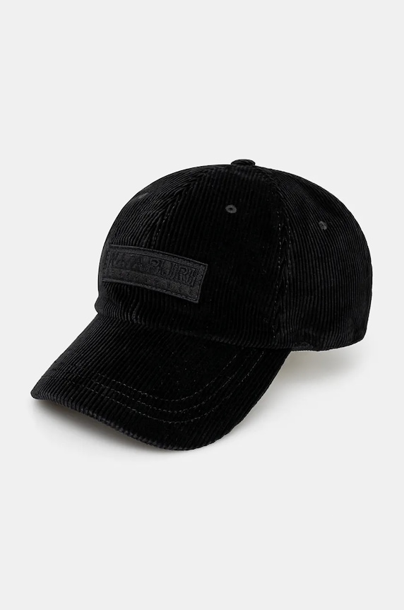Napapijri corduroy baseball cap F-Aar applique black NP0A4IB20411