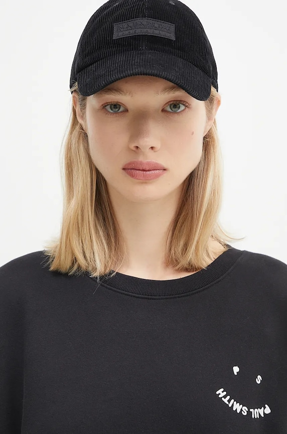 Napapijri corduroy baseball cap F-Aar NP0A4IB20411 black