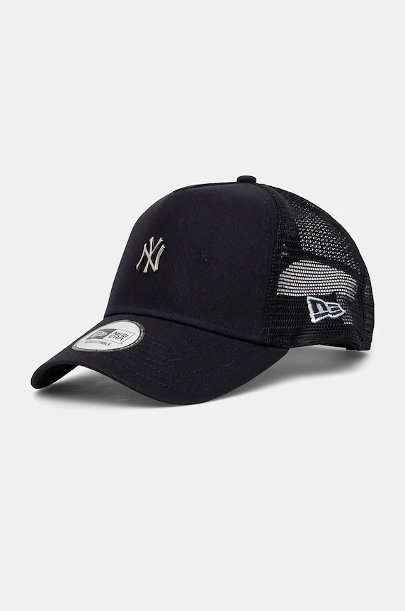 New Era baseball cap METALLIC TRUCKER NEW YORK YANKEES applique navy 60565182
