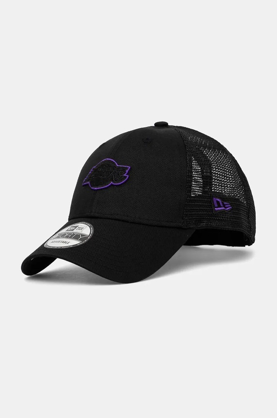 Šiltovka New Era 9FORTY® TRUCKER LOS ANGELES LAKERS nášivka čierna 60565548