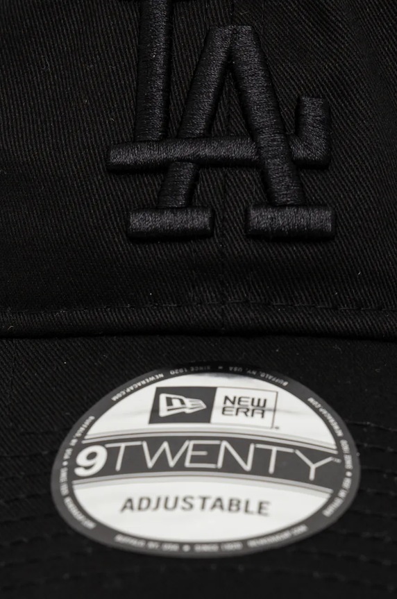 Βαμβακερό καπέλο του μπέιζμπολ New Era LEAGUE ESSENTIAL 9TWENTY® LOS ANGELES DODGERS LEAGUE ESSENTIAL 9FORTY® μαύρο 60471467