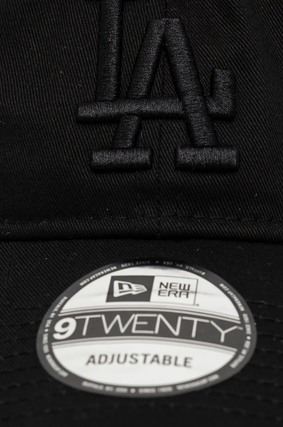 Βαμβακερό καπέλο του μπέιζμπολ New Era LEAGUE ESSENTIAL 9TWENTY® LOS ANGELES DODGERS LEAGUE ESSENTIAL 9FORTY® μαύρο 60471467