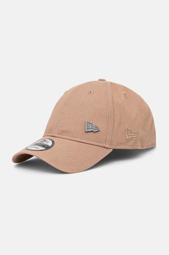 Bavlněná baseballová čepice New Era PIN 9FORTY® nášivka hnědá 60565470