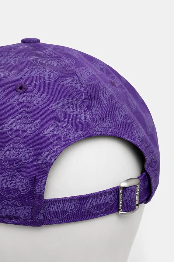 Doplňky Bavlněná baseballová čepice New Era TEAM MONOGRAM 9FORTY® LOS ANGELES LAKERS 60565350 fialová