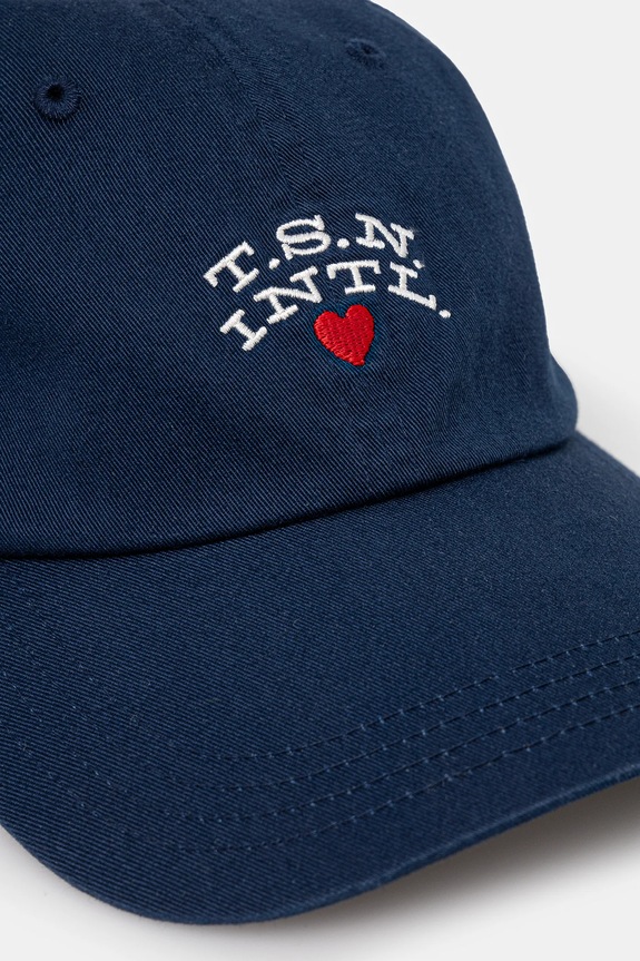thisisneverthat czapka z daszkiem bawełniana Heart Cap TN243WHWBC08 granatowy AW24