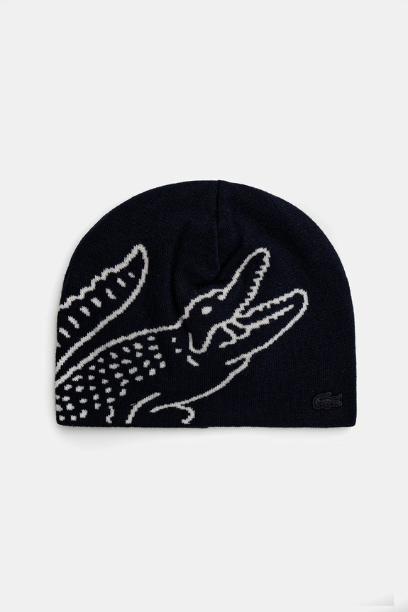 Lacoste căciulă de lână cu modele bleumarin RB3021