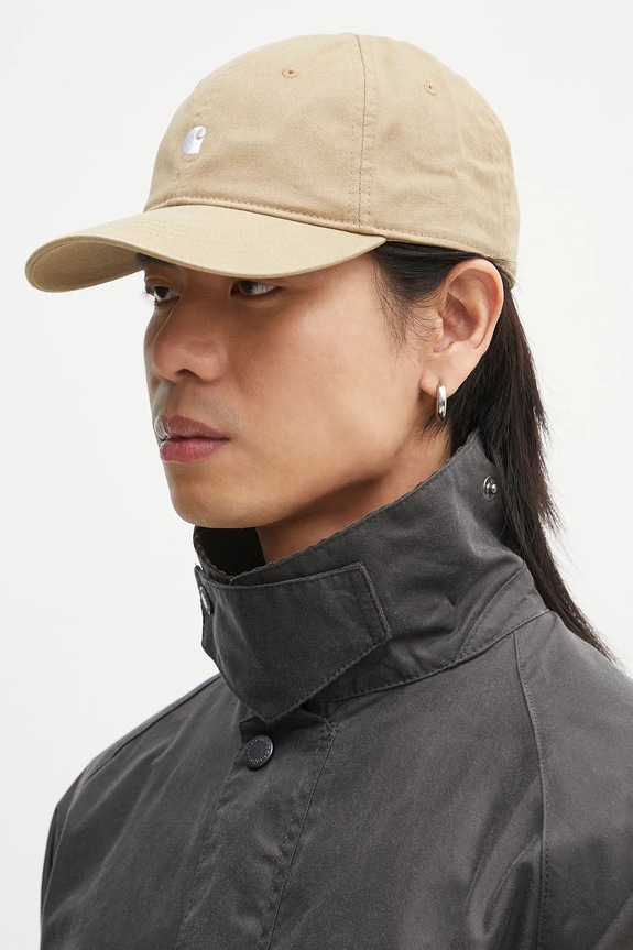 Bavlněná baseballová čepice Carhartt WIP Madison Logo Cap I023750.1Q5XX hnědá AW25