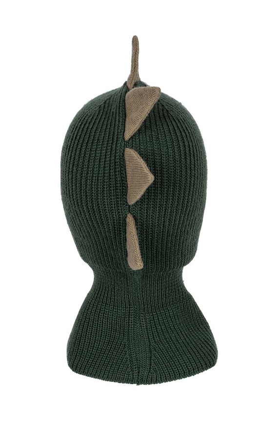 Dětský vlněný nákrčkník Konges Sløjd ANIMAL BALACLAVA KS101211 zelená