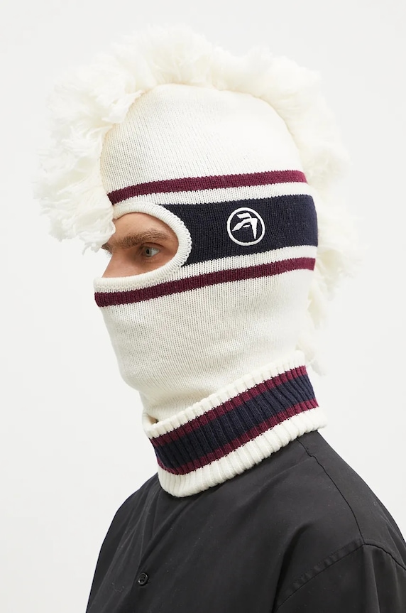 AMBUSH balaclava Fringe Knit Balaclava beige BMLC001F24KNI0013131