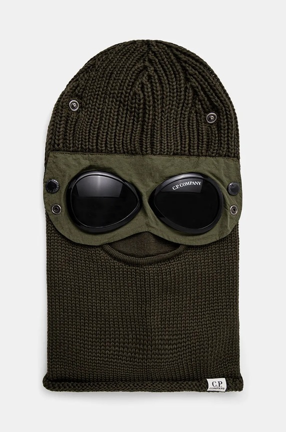 C.P. Company wool balaclava Ski Mask green 17CMAC301A005509A