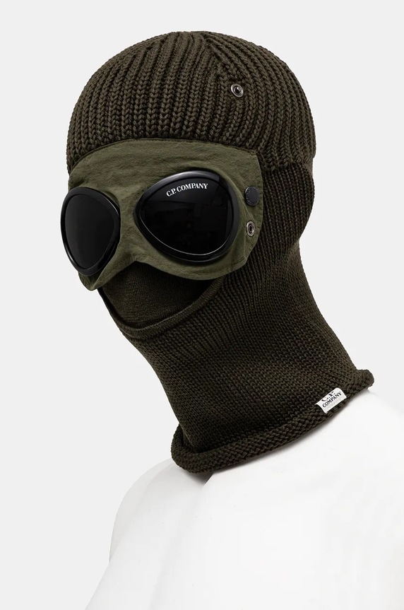 Accessories C.P. Company wool balaclava Ski Mask 17CMAC301A005509A green
