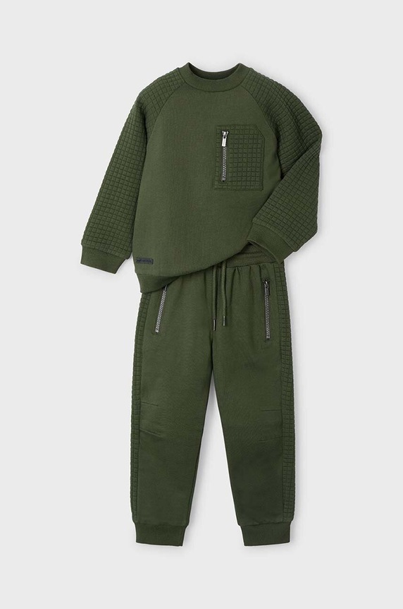 Mayoral dres dziecięcy dzianina zielony 4605.5D.Mini.9BYH